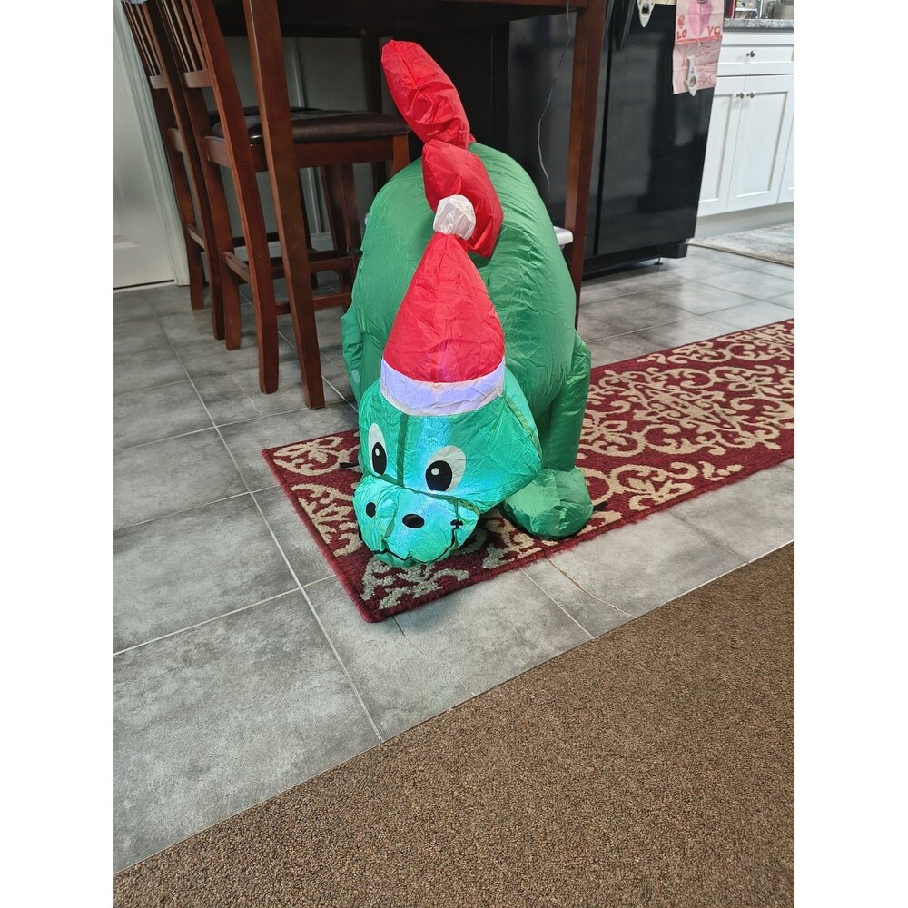 Holiday Time Baby Dinosaur Christmas Inflatable 3.5 Ft Stegosaurus Box